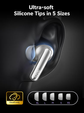 QCY MeloBuds N70 in-ear detection pauses music automatically.