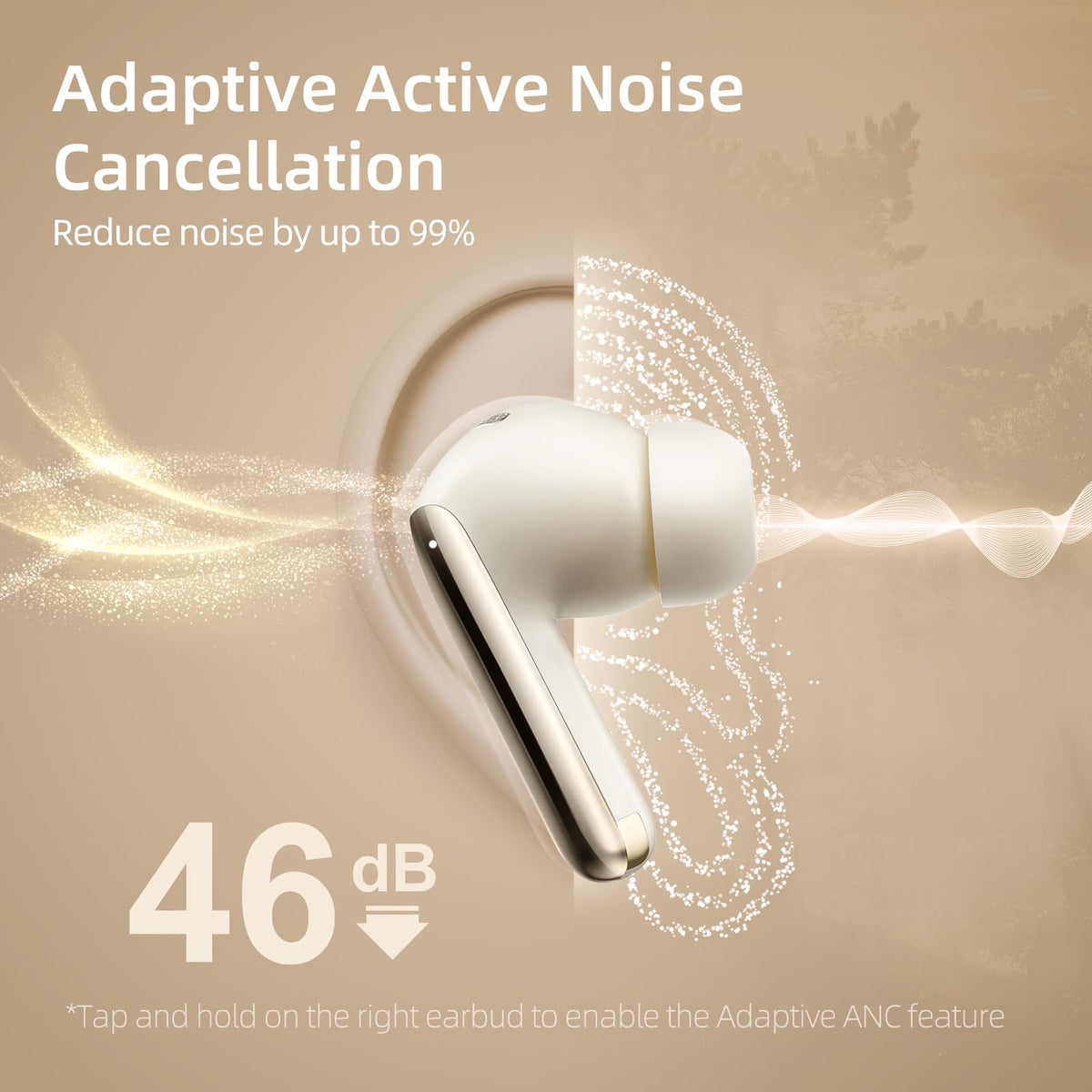 QCY MeloBuds Pro closeup of 12mm driver showcasing detailed sound quality