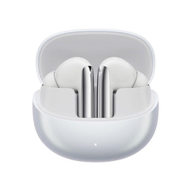 QCY MeloBuds Pro front view with case open showing earbuds and quick access charging