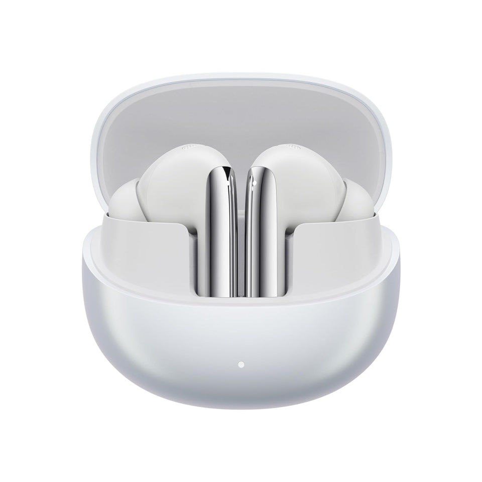 QCY MeloBuds Pro front view with case open showing earbuds and quick access charging