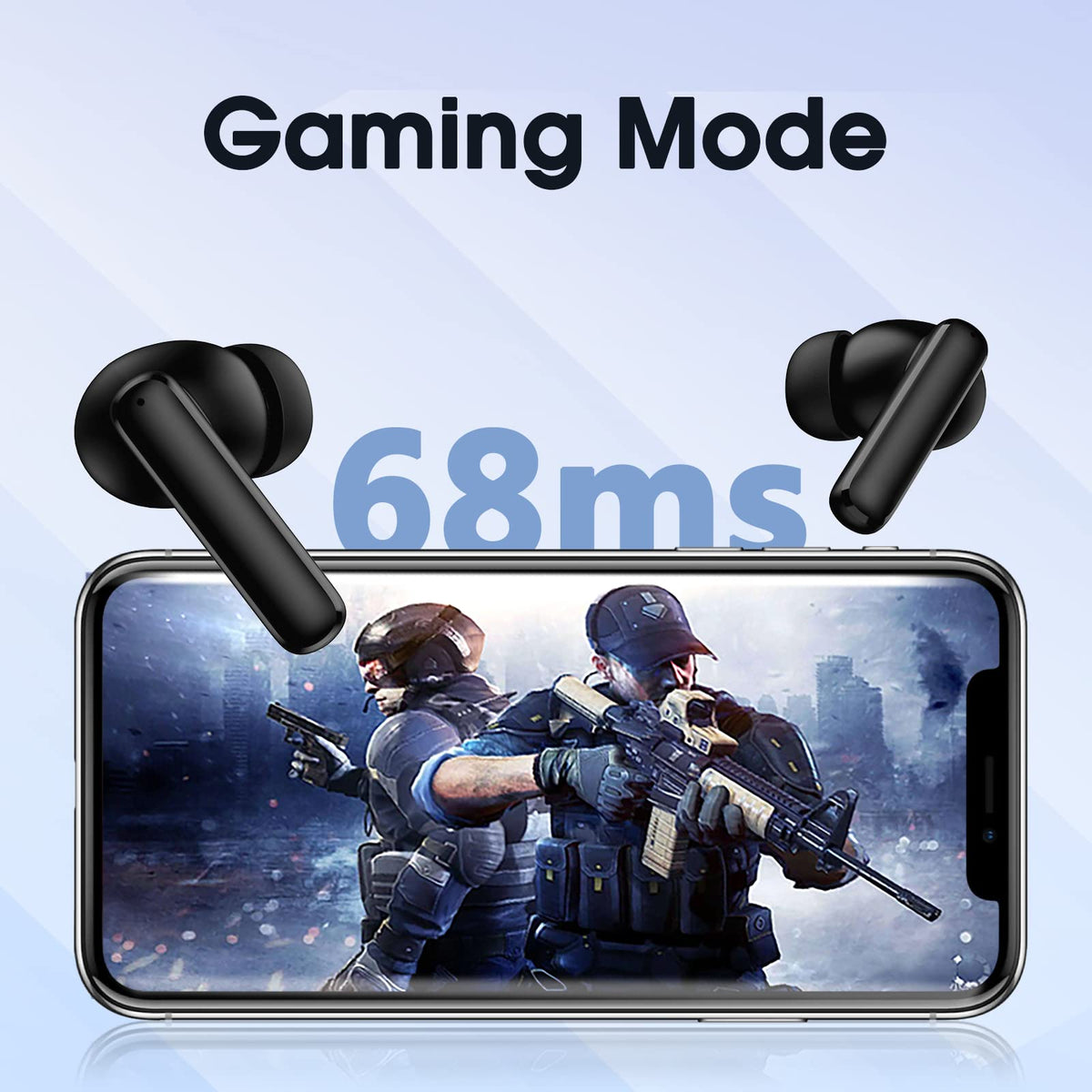 QCY T13 battery life up to 30 hours with case.