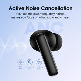QCY T13 case open with charging indicator for convenience.