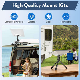 QDOJC Starlink Mini Tripod Extended to 150mm for better ground clearance