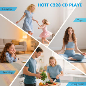 QDZ HOTT C228 compact CD player ideal for car use and travel.