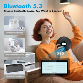 QDZ HOTT C228 FM transmitter connects to car radio for wireless playback.