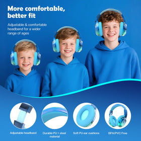 QearFun Kids headphones in Mermaid Purple combine style and comfort