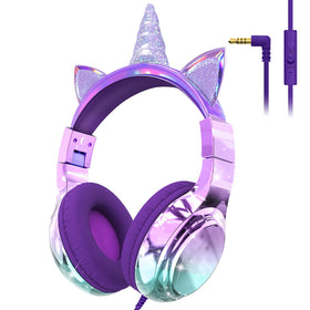 QearFun Kids Unicorn Headphones with Mic for clear online class audio.