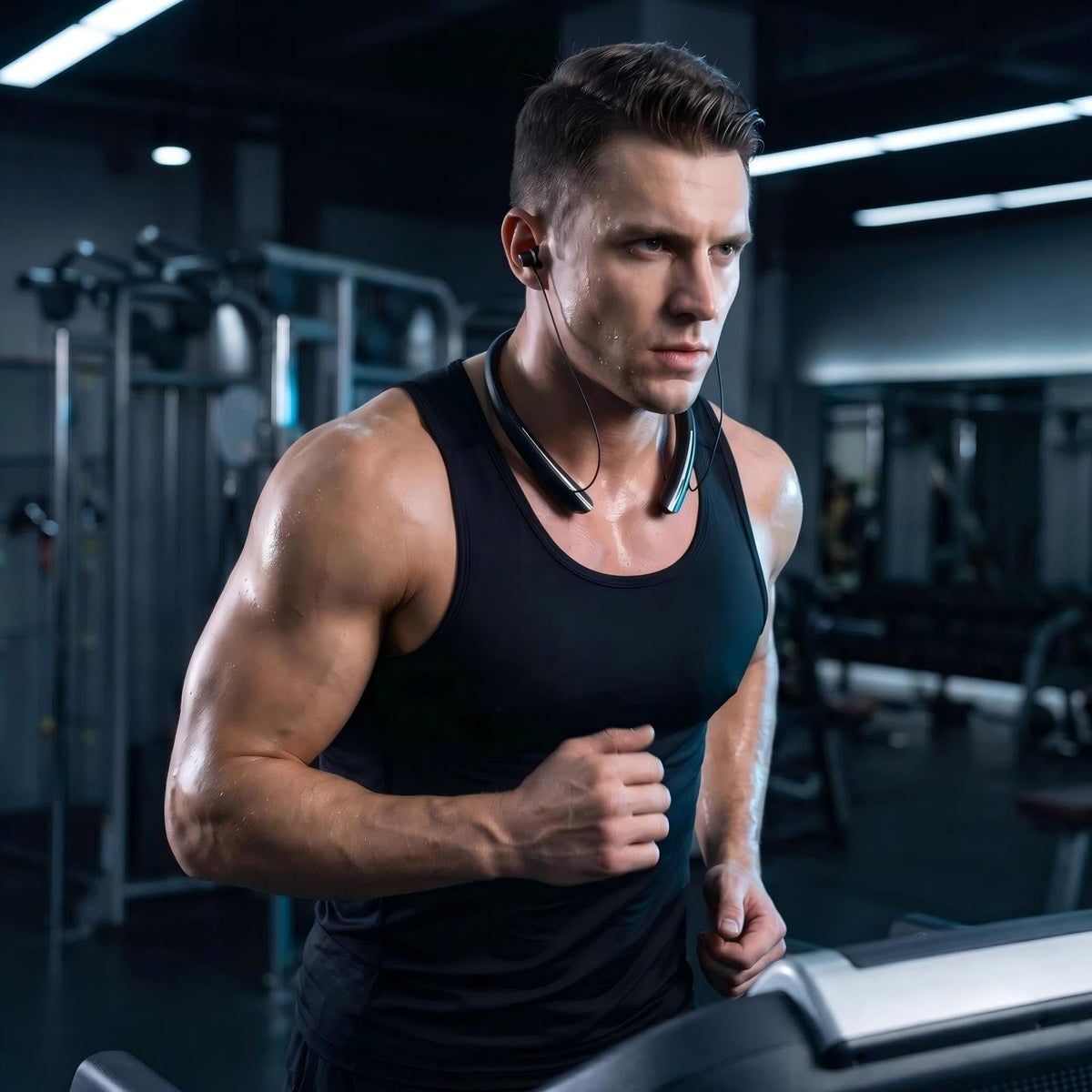 Qeapaue used during workout showing sweatproof reliability