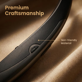 Qeapaue neckband texture detail highlighting lightweight ergonomic comfort