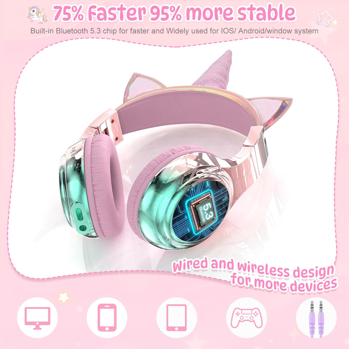 QearFun cloud-soft ear cushions provide a gentle all-day fit