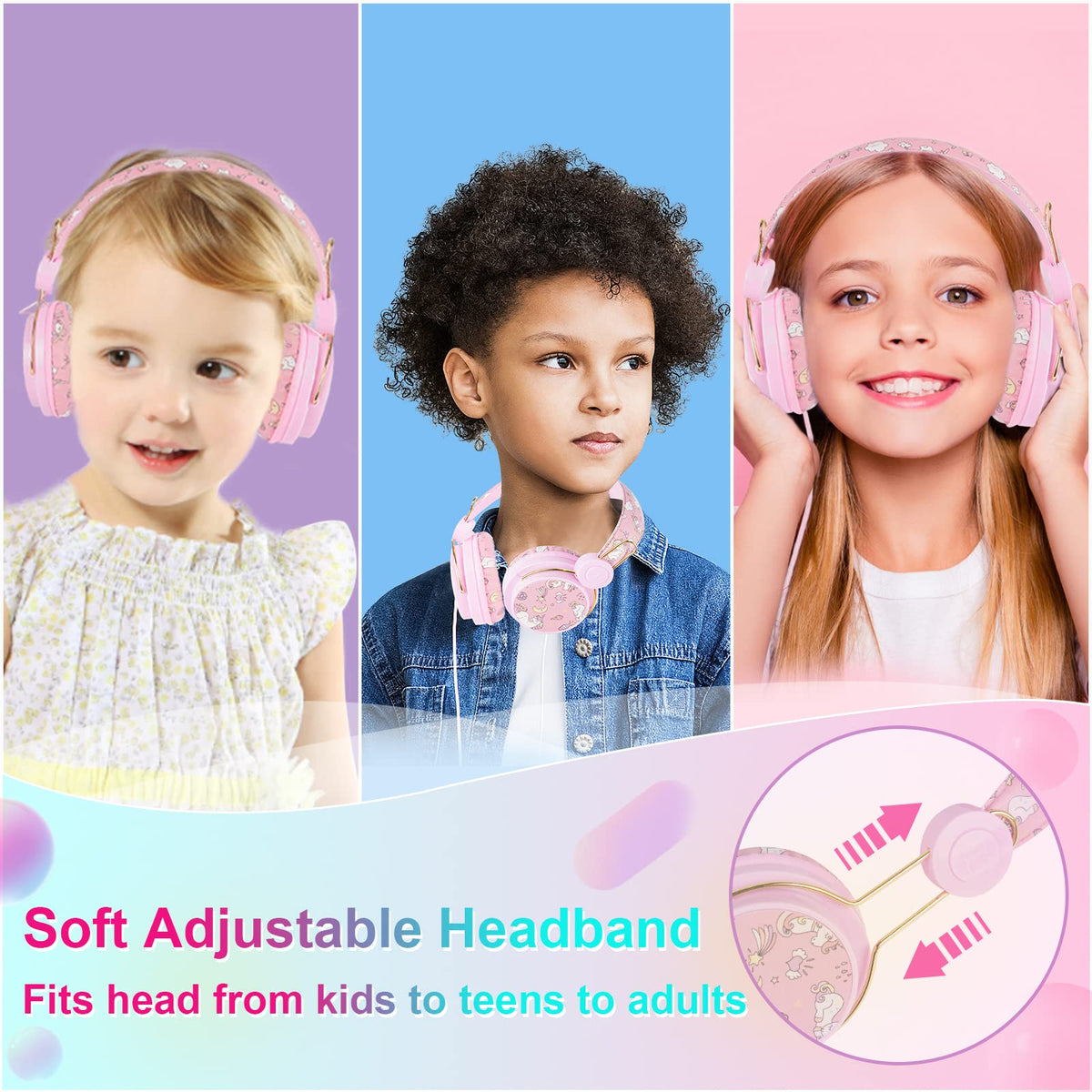 QearFun Headphones with mic for online learning and calls.