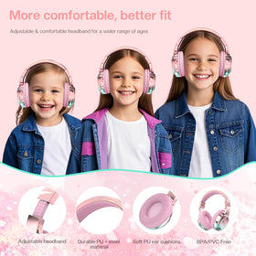 QearFun Kids Mermaid Purple headphones with durable build