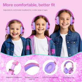 QearFun Mermaid Purple headphones show durable build for adventures during commutes.