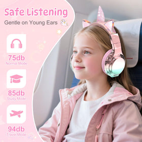 QearFun Kids Dino headphones featuring spikes design for playful learning moments