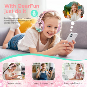 QearFun Kids headphones delivering up to 60 hours of playtime