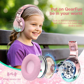 QearFun foldable headphones compact for school and travel