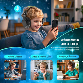 QearFun sharing port lets two kids listen together from one device.