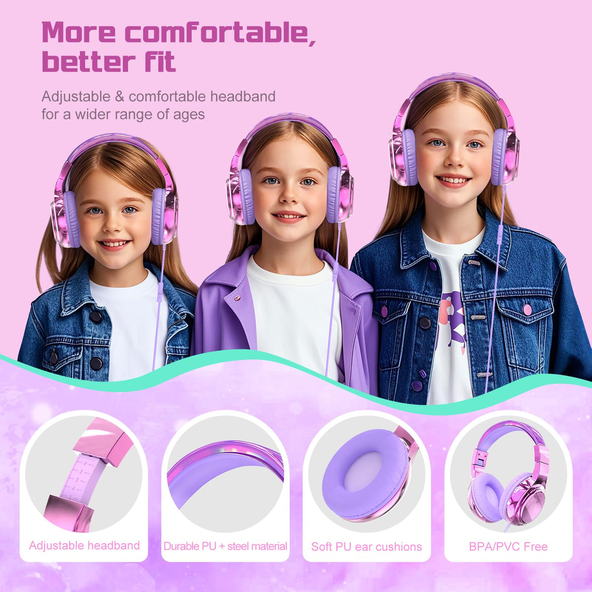 QearFun tangle-free cord resists daily wear during school days and trips.