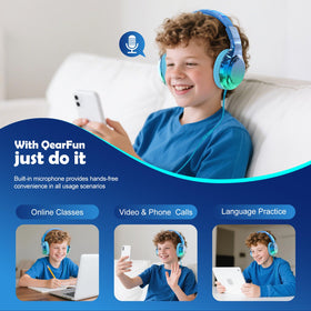 QearFun volume limiter with 85dB mode for safe daily listening levels.