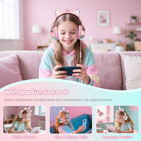 QearFun USB-C headphones connect to tablets and laptops easily