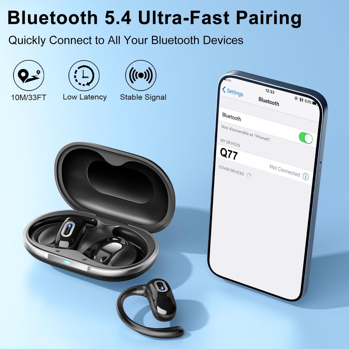 Qecnato compatible with iOS and Android devices for easy pairing.