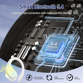qecnato charging case with dual LED display showing battery levels