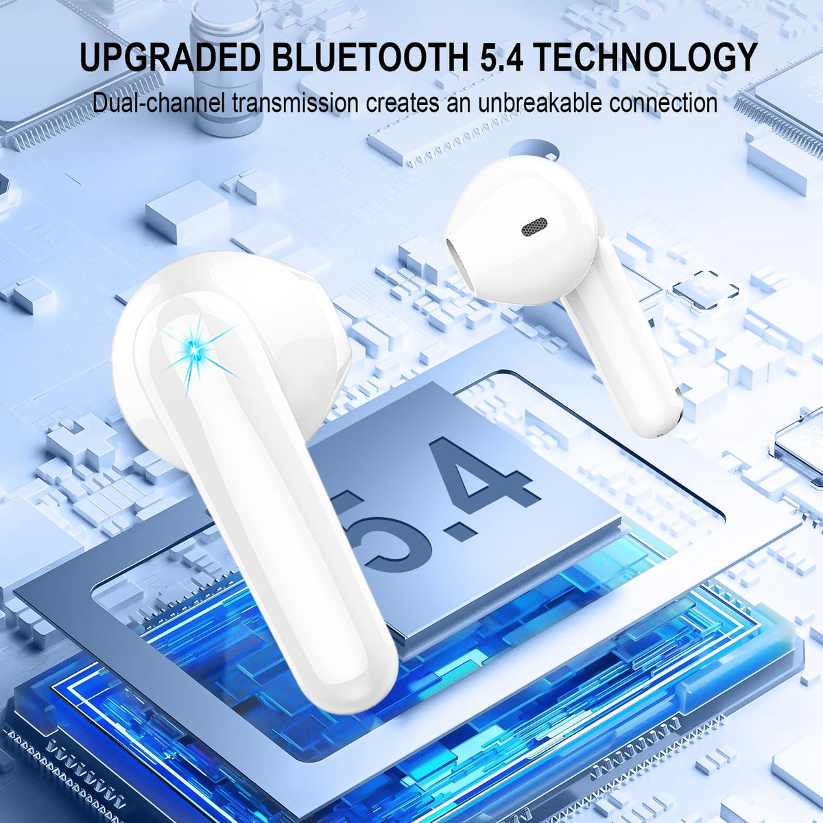 Qecnato charging case with LED display, shows battery levels for convenience