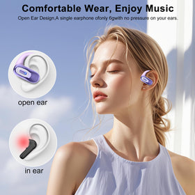 Qecnato Open-Ear Headphones ideal for daily commutes and desk work.