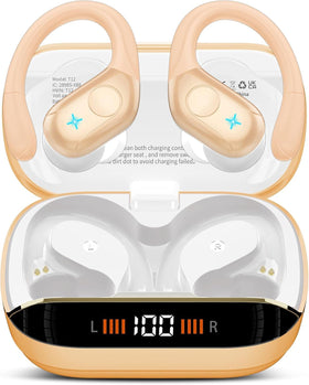 Qecnato earbuds front packaging showing product and color, highlighting design benefit
