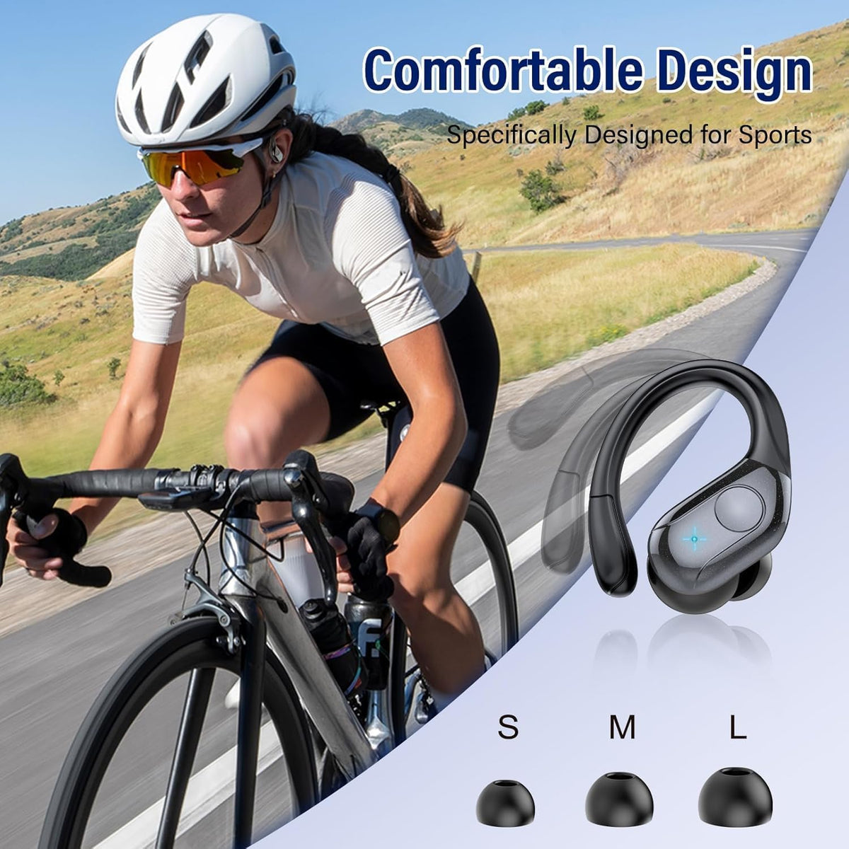 Qecnato earbuds on runner with sweat resistance for reliable outdoor workouts