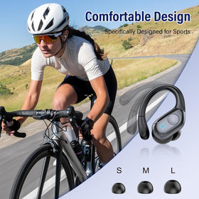 Qecnato earbuds on runner with sweat resistance for reliable outdoor workouts