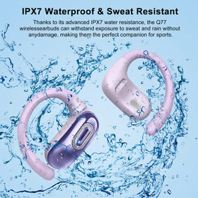 Qecnato ergonomic earhooks ensure secure, all-day comfort.