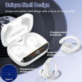 qecnato earbuds being used while running showing stability