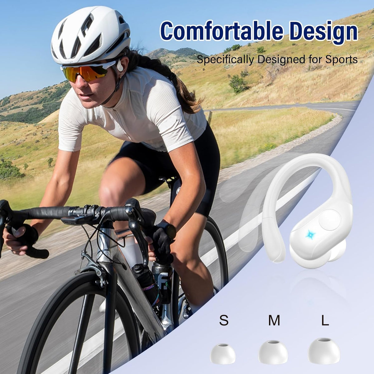 qecnato earbuds with water splash demonstrating IP7 protection