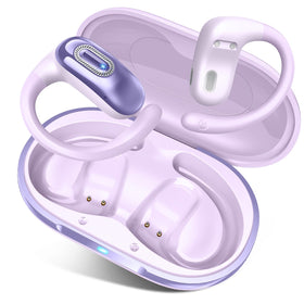 Qecnato Open-Ear Headphones with charging case for extended daily use.
