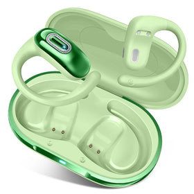Qecnato Open-Ear Headphones front view, lightweight comfort for all-day wear.