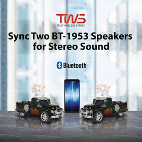 QFX BT-1953 built-in microphone enables hands-free calls.
