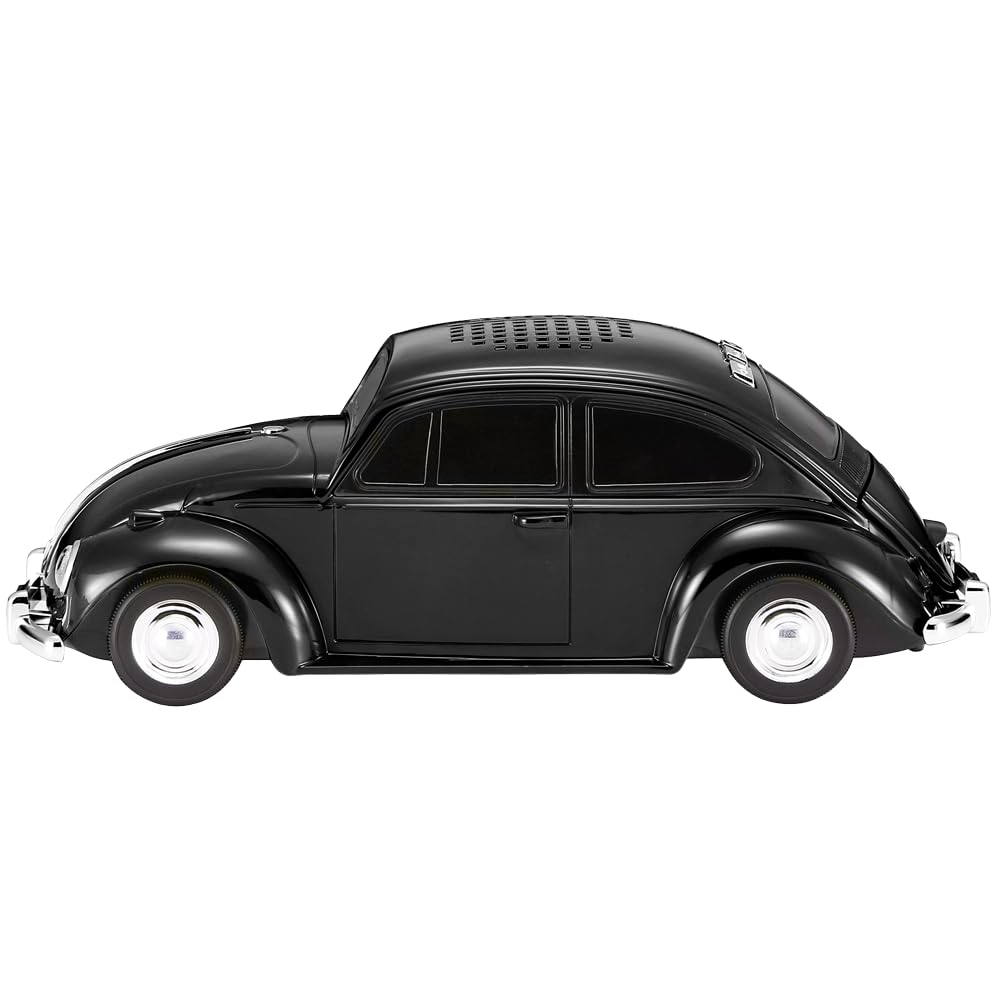 QFX BT-1960-BLK LED party lights illuminating the retro exterior