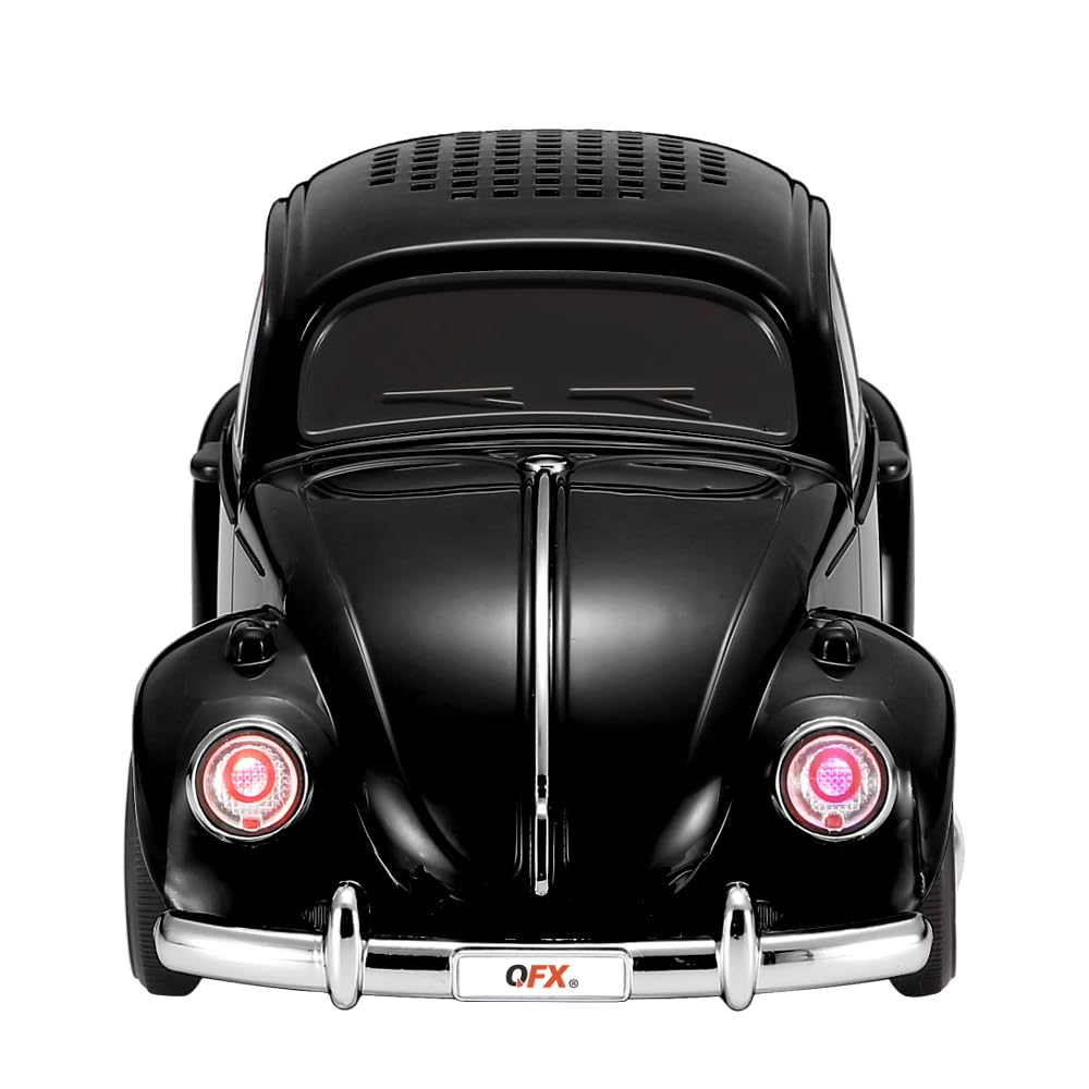 QFX BT-1960-BLK rear view with USB/TF ports and connections