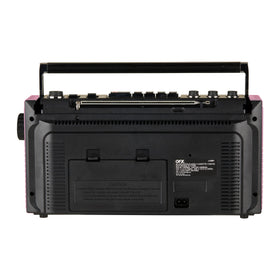 QFX J-220BT carried by hand outdoors using swivel handle for easy portability