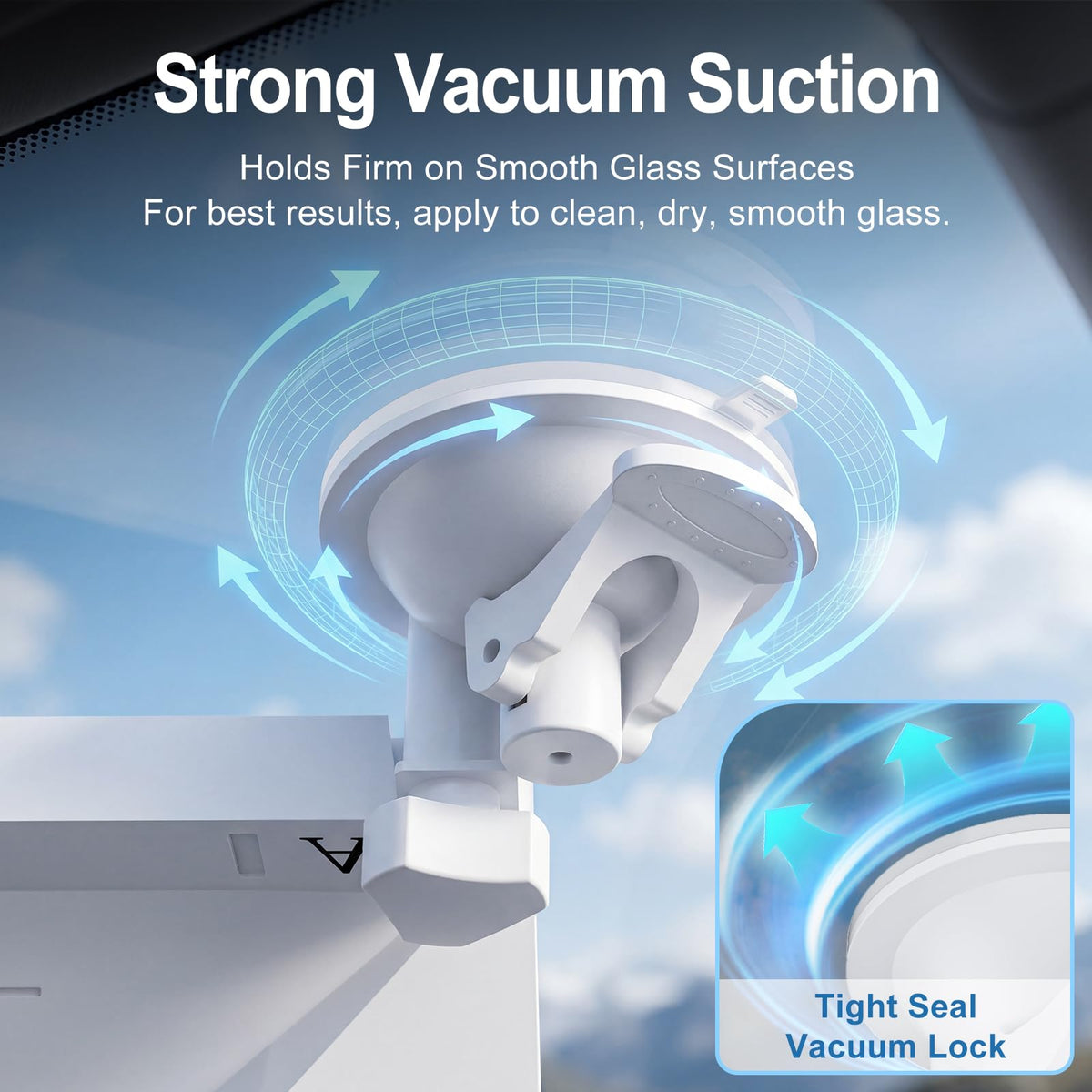 Qi propitious mount fitted on car sunroof providing mobile connectivity
