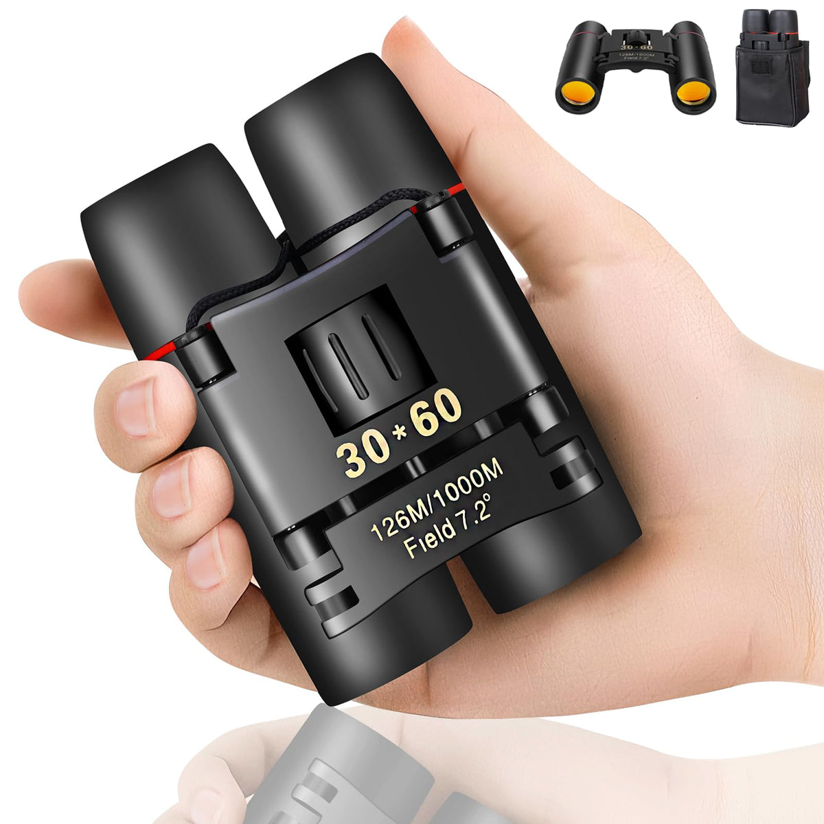 QICBIUD compact binoculars in pocket-size form for travel and quick viewing