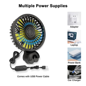 Qidoe compact car fan fits in small spaces without clutter