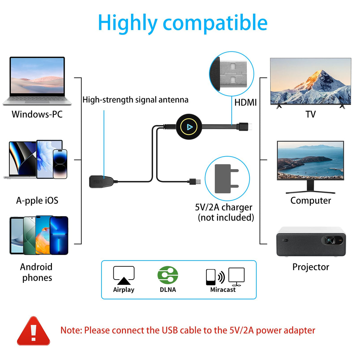 QIDUHUQI dongle held in hand illustrating pocketable size and travel convenience