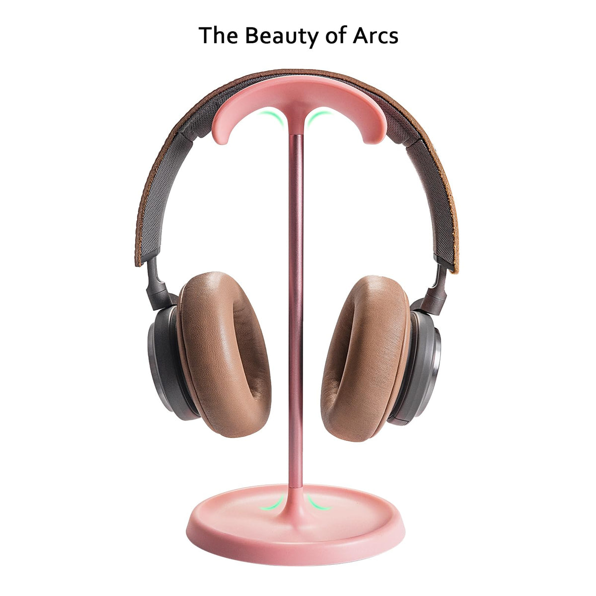 QinCoon pink stand with alloy counterweight, stable base for daily use.
