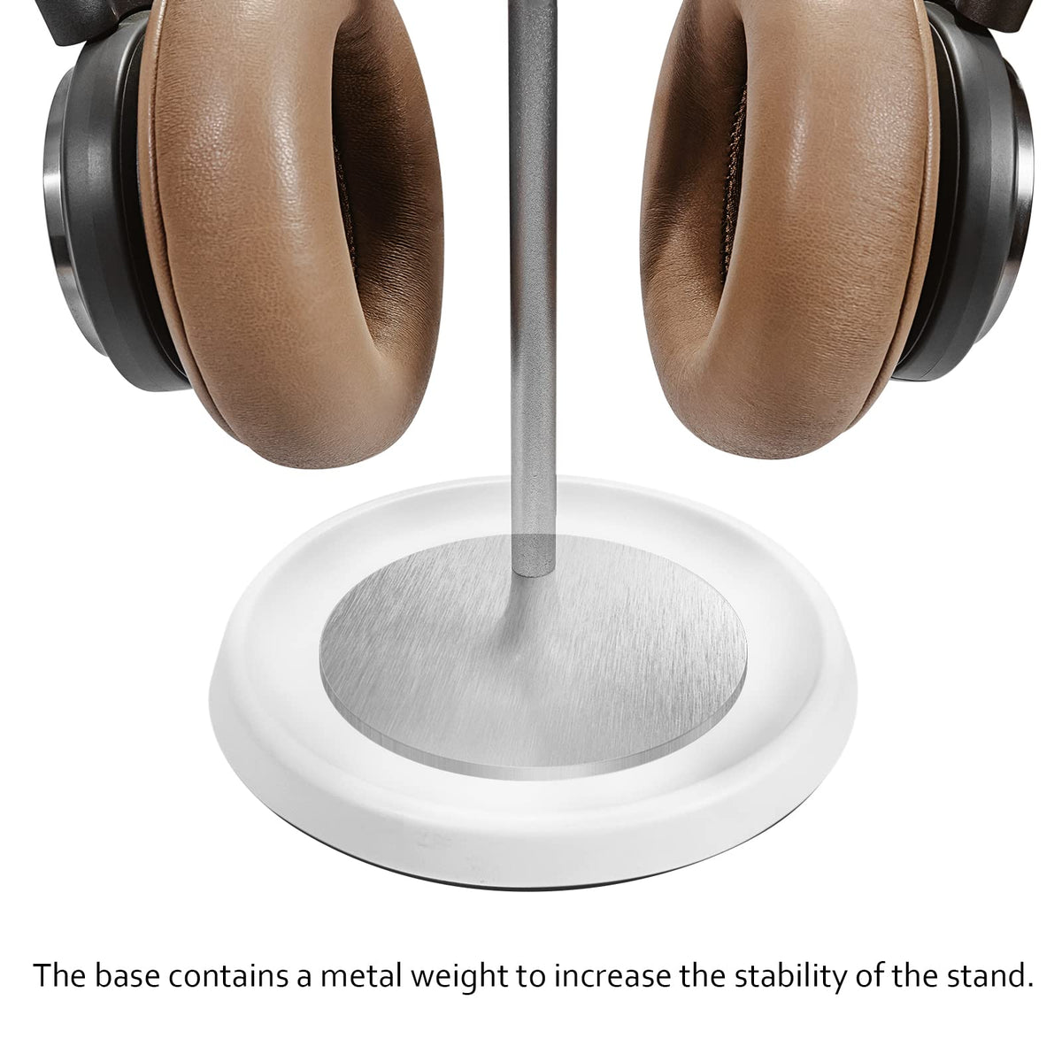 QinCoon stand holding AirPods Max to showcase universal compatibility