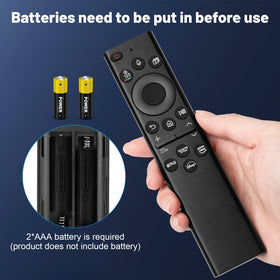 QingLan remote showing Back Exit Play Pause buttons for pairing.