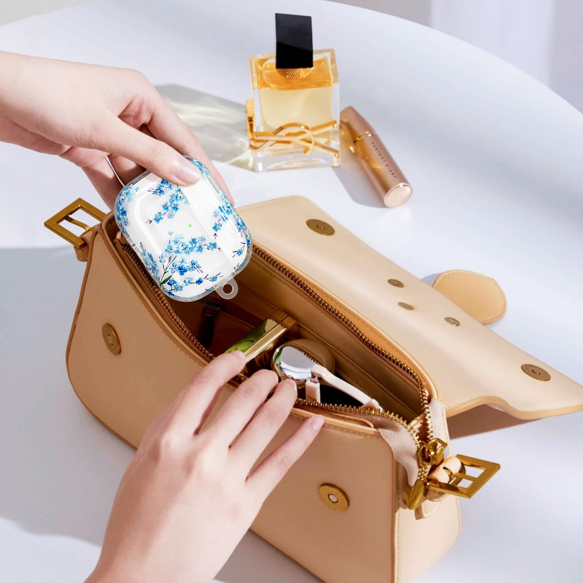 QINGQING AirPods Pro 3 case slim and lightweight for everyday carry.