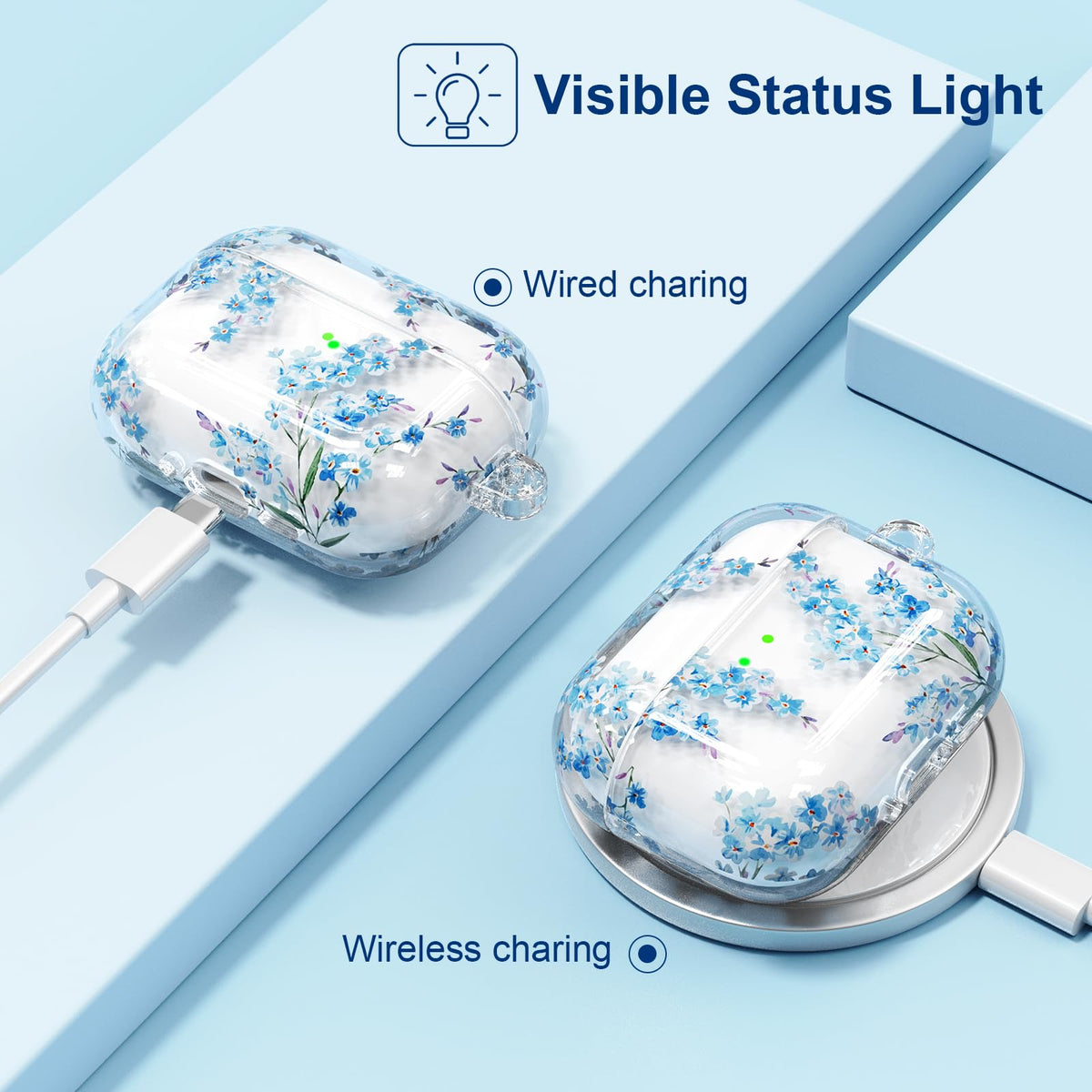 QINGQING AirPods Pro 3 case wireless-charging compatible without removing the cover.