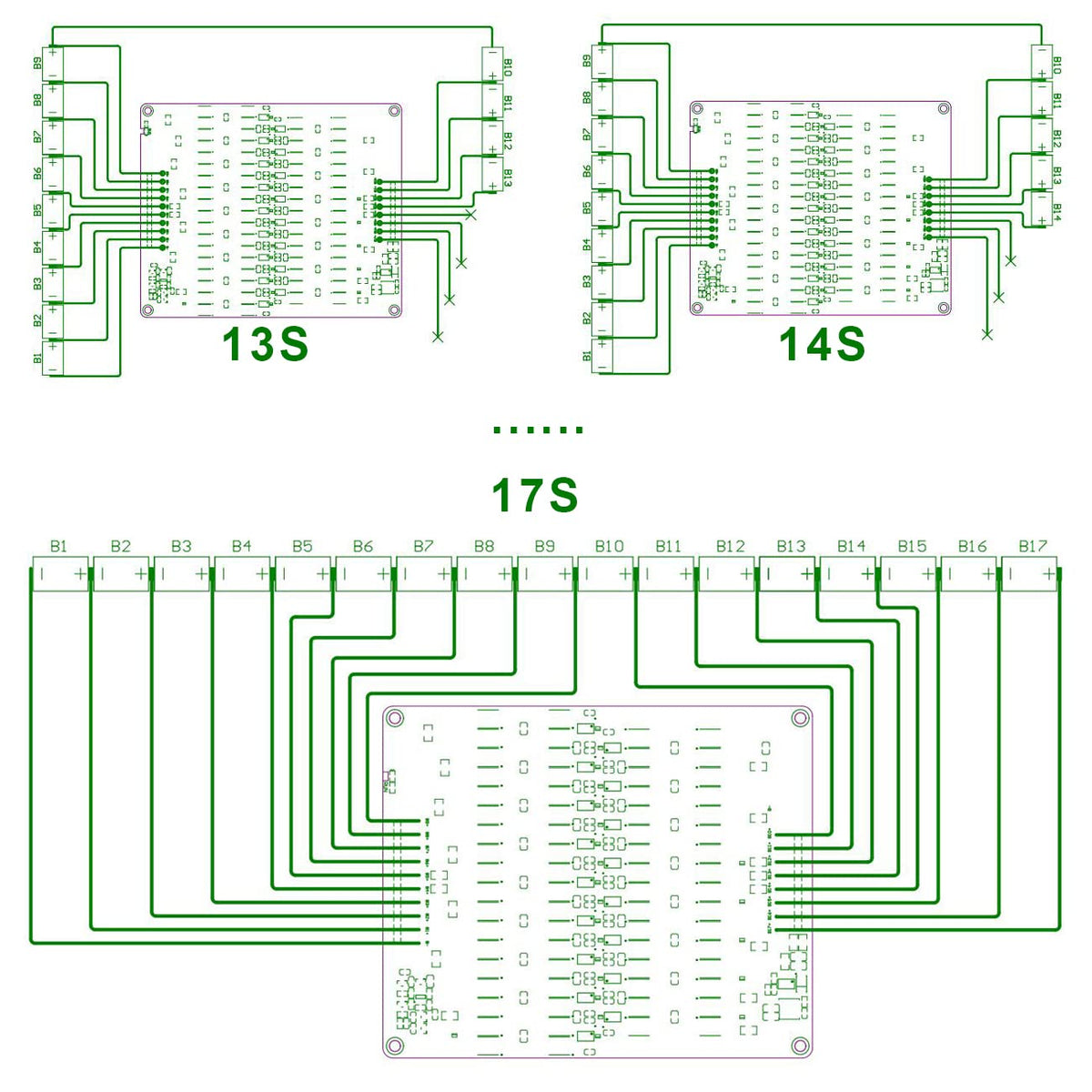 QINIZX closeup of balancer highlights high-quality MOSFETs for efficient transfer.